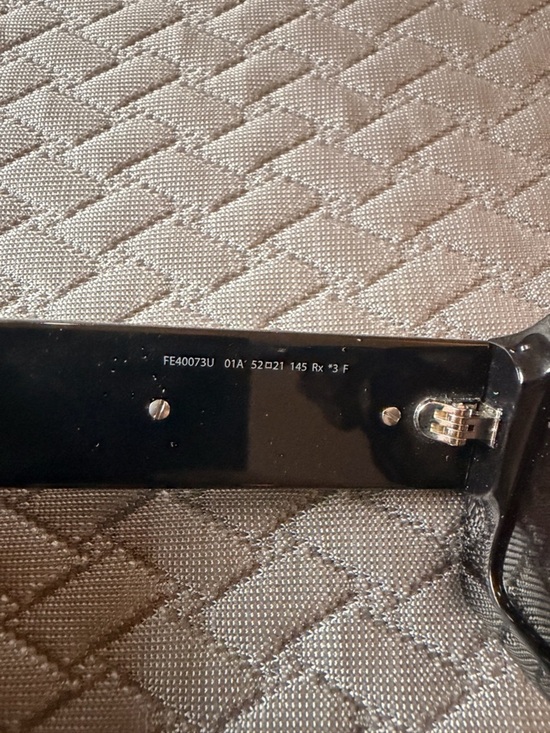 Fendi Glossy Black Rectangular Sunglasses Temple Detail main image 5